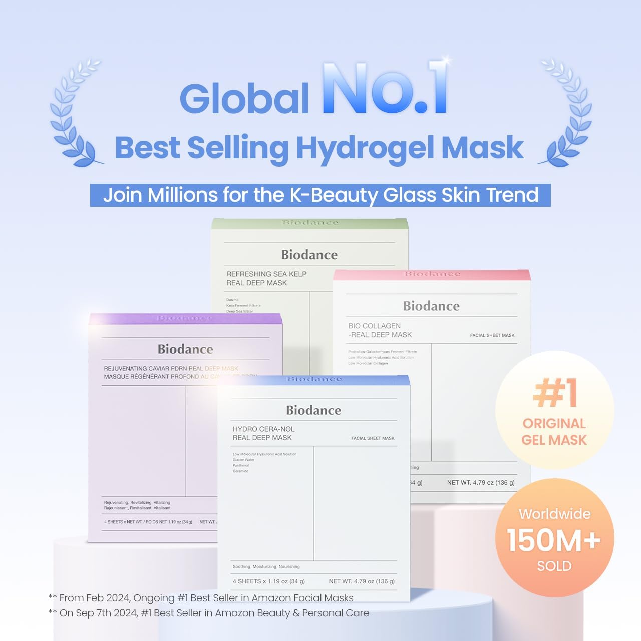 BIODANCE Hydro Cera-nol Real Deep Mask, Hydrogel Mask, Soothing, Moisturising, Nutritious, Korean Skin Care