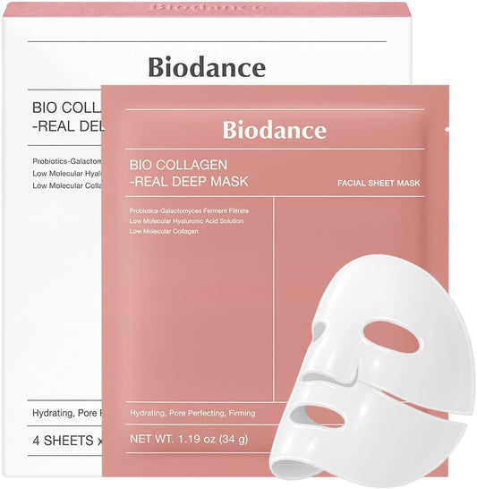 BIODANCE Bio-Collagen Real Deep Mask, Hydrogel Mask, Pore Minimizing, Elasticity Improvement, Korean Skincare
