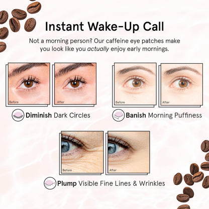 Caffeine Under Eye Gel Patches - Revitalizing Under Eye Patches for Dark Circles - Eye Patches for Puffy Eyes - Eye Patch with Niacinamide & Hyaluronic Acid - Vegan Eye Masks Skincare, 24 Pairs