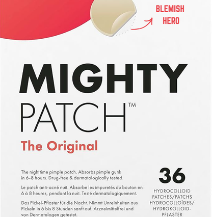 Mighty Patch Original Spot Patches by Hero Cosmetics, Day & Night Time Acne Treatment, Clear Spot Remover Hydrocolloid Patches, Anti Acne Dots, Spot Treatment Pimple Stickers - 36 Patches