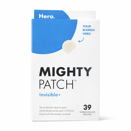 Mighty Patch Invisible+ Spot Patches by Hero Cosmetics, Daytime Acne Treatment, Clear Spot Remover Hydrocolloid Patches, Anti Acne Dots, Spot Treatment Blemish & Pimple Stickers - 39 Pimple Patches