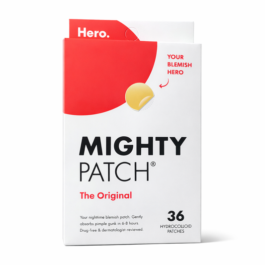 Mighty Patch Original Spot Patches by Hero Cosmetics, Day & Night Time Acne Treatment, Clear Spot Remover Hydrocolloid Patches, Anti Acne Dots, Spot Treatment Pimple Stickers - 36 Patches