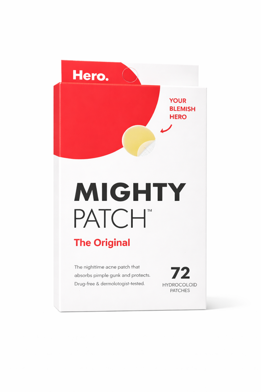 Mighty Patch Original Spot Patches by Hero Cosmetics, Day & Night Time Acne Treatment, Clear Spot Remover Hydrocolloid Patches, Anti Acne Dots, Spot Treatment Pimple Stickers - 72 Pimple Patches